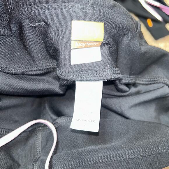 Lucy athletic leggings black ankle zip reflective draw string ankle SZ MD gym - Picture 9 of 9